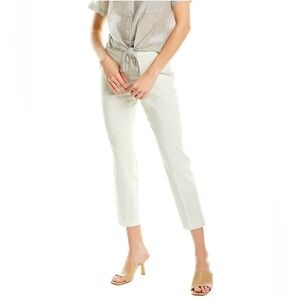 Theory Treeca Pull-On Pants in Admiral Crepe, Mint Cream Size 6 New w/Tag $295